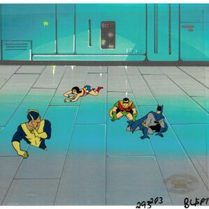 Super Friends Original Production Cel featuring Wonder Woman, Batman and Robin