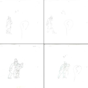 4 TMNT Original Production Drawings - Featuring Leonardo