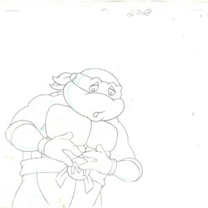 4 TMNT Original Production Drawings - Featuring Raphael, Donatello, Michelangelo & Leonardo - Image 3