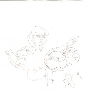 5 TMNT Original Production Drawings - Featuring April, Raphael & Donatello - Image 6