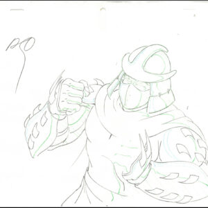 3 TMNT Original Production Drawings - Featuring Shredder