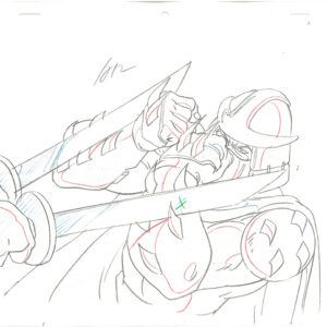 3 TMNT Original Production Drawings - Featuring Shredder - Image 4