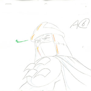 3 TMNT Original Production Drawings - Featuring Shredder