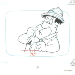 Flintstones -2 Signed Original Barney Rubble & Fred Flintstones Production Drawings-Jungle- Scott Shaw - Image 3