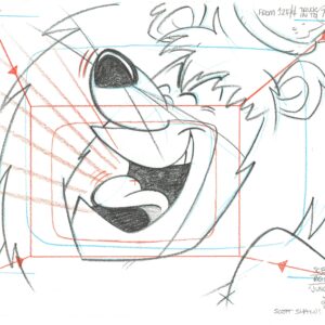 Flintstones -2 Signed Original Barney Rubble & Production Drawings-Jungle- Scott Shaw - Image 3