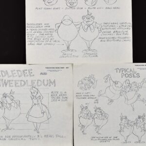 Disney -Alice and Wonderland  3 Model Sheets 1981 - Copyright