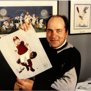 Johnny Bench - Cincinnati Reds - Caricature - Signed by both Bench and Viviano - Image 4