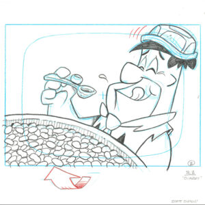 Flintstones -3 Signed Original Production Drawings-Quarry