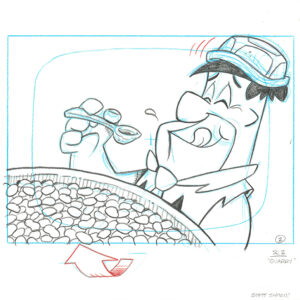 Flintstones -3 Signed Original Production Drawings-Quarry - Image 3