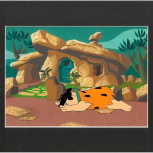 Fred Flintstones-Original Production Cel with Official Hanna-Barbera Seal