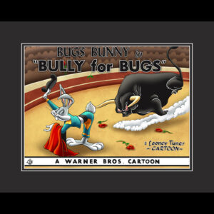 Bugs Takes A Bow-Bully For Bugs III Lobby Card -Framed Fine Art Giclee - Bugs Bunny
