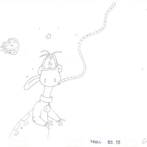 Flintstones -4 Original Production Drawings-Dino- Episode Troll - Image 4