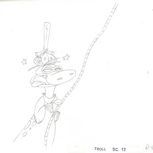 Flintstones -4 Original Production Drawings-Dino- Episode Troll - Image 3