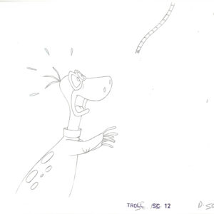 Flintstones -4 Original Production Drawings-Dino- Episode Troll - Image 5