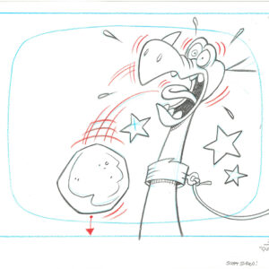 Flintstones - 2 Signed Original Production Drawings-Dino Flintstone - Quarry Episode - Image 3