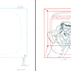 Flintstones - 2 Signed Original Production Drawings-Blizzard Episode