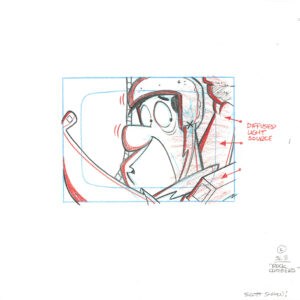 Flintstones - 3 Signed Original Production Drawings-Fred Flintstone - Rock Climbers Episode - Image 4