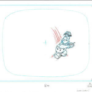 Flintstones - 3 Signed Original Production Drawings-Fred Flintstone - Quarry Episode