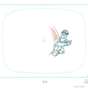 Flintstones - 3 Signed Original Production Drawings-Fred Flintstone - Quarry Episode - Image 4