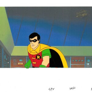 Super Friends Original Production Cel featuring Robin - Hanna-Barbera Seal (1985)