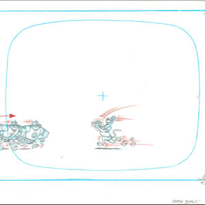 Scooby-Doo-3 Hanna-Barbera Original Production Drawings for Purina Commericial - Signed