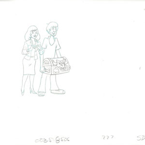 Scooby-Doo- 2 Original Hanna-Barbera Production Drawings (c. 1985) Shaggy and Daphne - Image 3