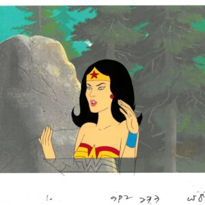 Super Friends Original Production Cel featuring Wonder Woman - Hanna-Barbera Seal (1985)
