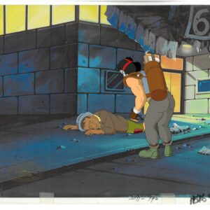 A TMNT Original Multi-Cel Production Set-Up & Matching Drawing-Casey Jones with MWS Seal - Image 1