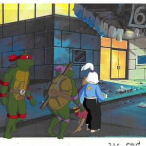 Donatello, Raphael, Miyamoto Usagi, Splinter of TMNT Turtles - Original Production Cel with MWS Seal