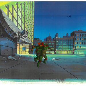 Raphael & Michelangelo of TMNT Turtles - Original Production Cel with MWS Seal