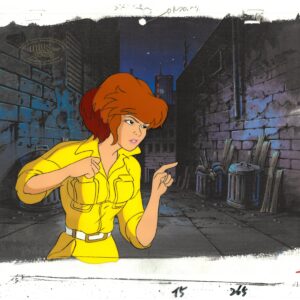 April of TMNT Turtles - Original Production Cel with MWS Seal