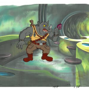 Rocksteady of TMNT Turtles - Original Production Cel with MWS Seal