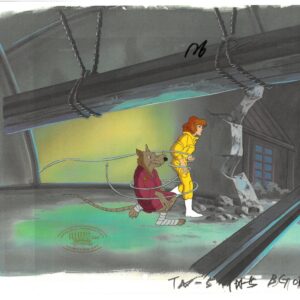 April & Splinter of TMNT Turtles - Original Production Cel with MWS Seal - Image 1