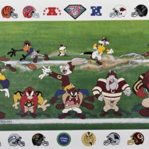 3 Yards & A Cloud of Dust    Looney Tunes/NFL Limited Edition Signed Lithograph