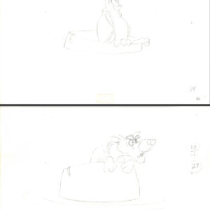 Chief - 2 Original Production Drawings from the Walt Disney 1981 Movie "The Fox and the Hound"