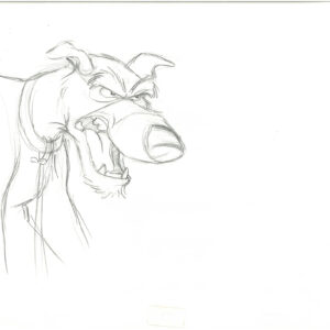 Chief - 2 Original Production Drawings from the Walt Disney 1981 Movie "The Fox and the Hound" - Image 3