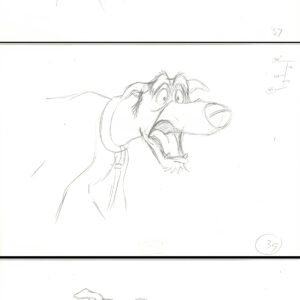 Chief - 3 Original Production Drawings from the Walt Disney 1981 Movie "The Fox and the Hound"