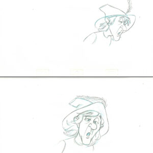 Fflewddur Fflam-2 Original Production Disney Drawings from the Black Cauldron (1985)