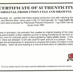 Log Cabin Syrup - 3 Bears -Original Production Cel &Drawings - Playhouse Productions, Hollywood (circa 1950's) - Image 5
