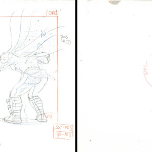 2 TMNT Original Production Drawings - Featuring April, Shredder, Rocksteady, Bebop & Fripp
