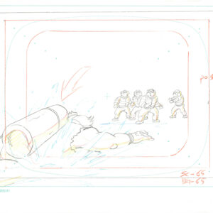 3 TMNT Original Production Drawings - Featuring Casey Jones, Raphael, Leonardo, Michelangelo & Donatello - Image 3
