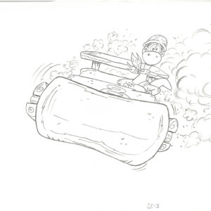 Flintstones -4 Original Production Drawings-Dino - Image 3