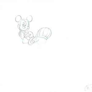2 Mickey Mouse Original Production Drawings from Toot-N-Go- Framed - Image 3