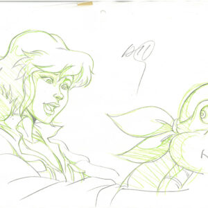 2 TMNT Original Production Drawings - Featuring April & Michelangelo - Image 3