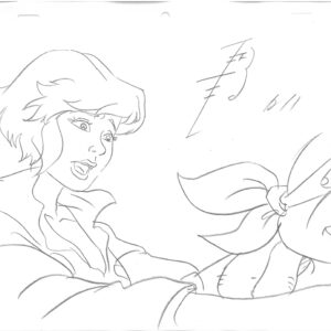 2 TMNT Original Production Drawings - Featuring April & Michelangelo - Image 2