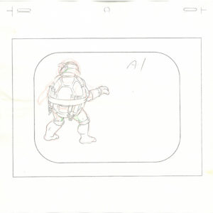 4 TMNT Original Production Drawings - Featuring Leonardo, Donatello, Raphael & Michelangelo - Image 5