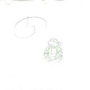 4 TMNT Original Production Drawings - Featuring Michelangelo - Image 3