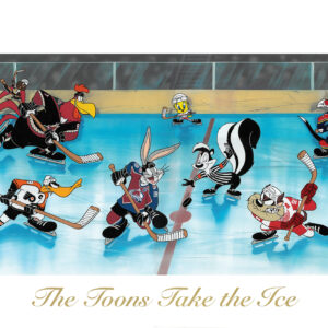 Toons Take the Ice- Bugs Bunny -Looney Tunes/NHL Lithoserigraph