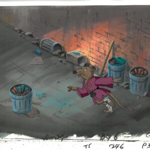 A TMNT Original Production Cel with Splinter (MWS Seal)