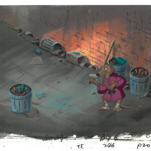 A TMNT Original Production Cel with Splinter (MWS Seal)
